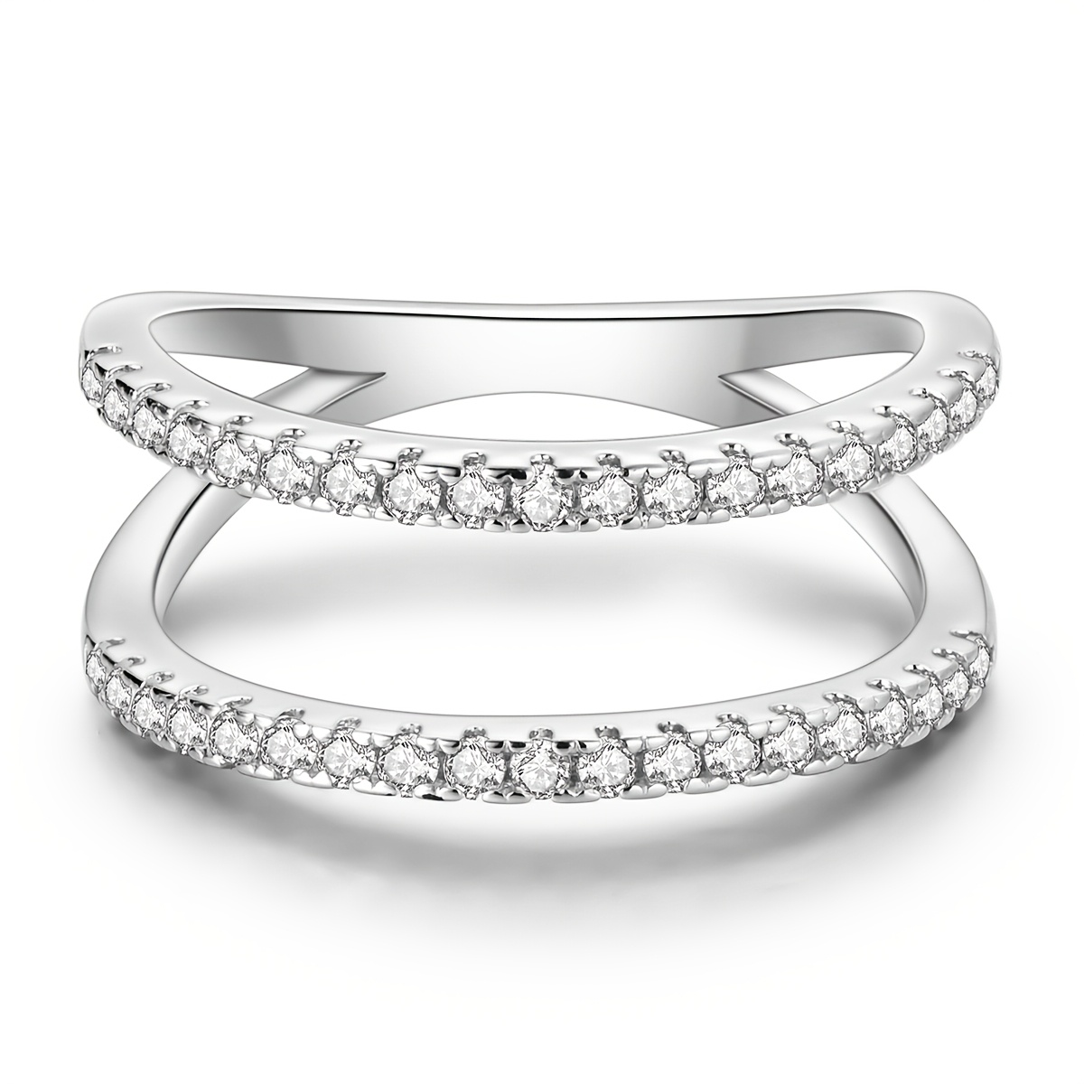 Women's Elegant Parallel Line Ring, Statement Jewellery
